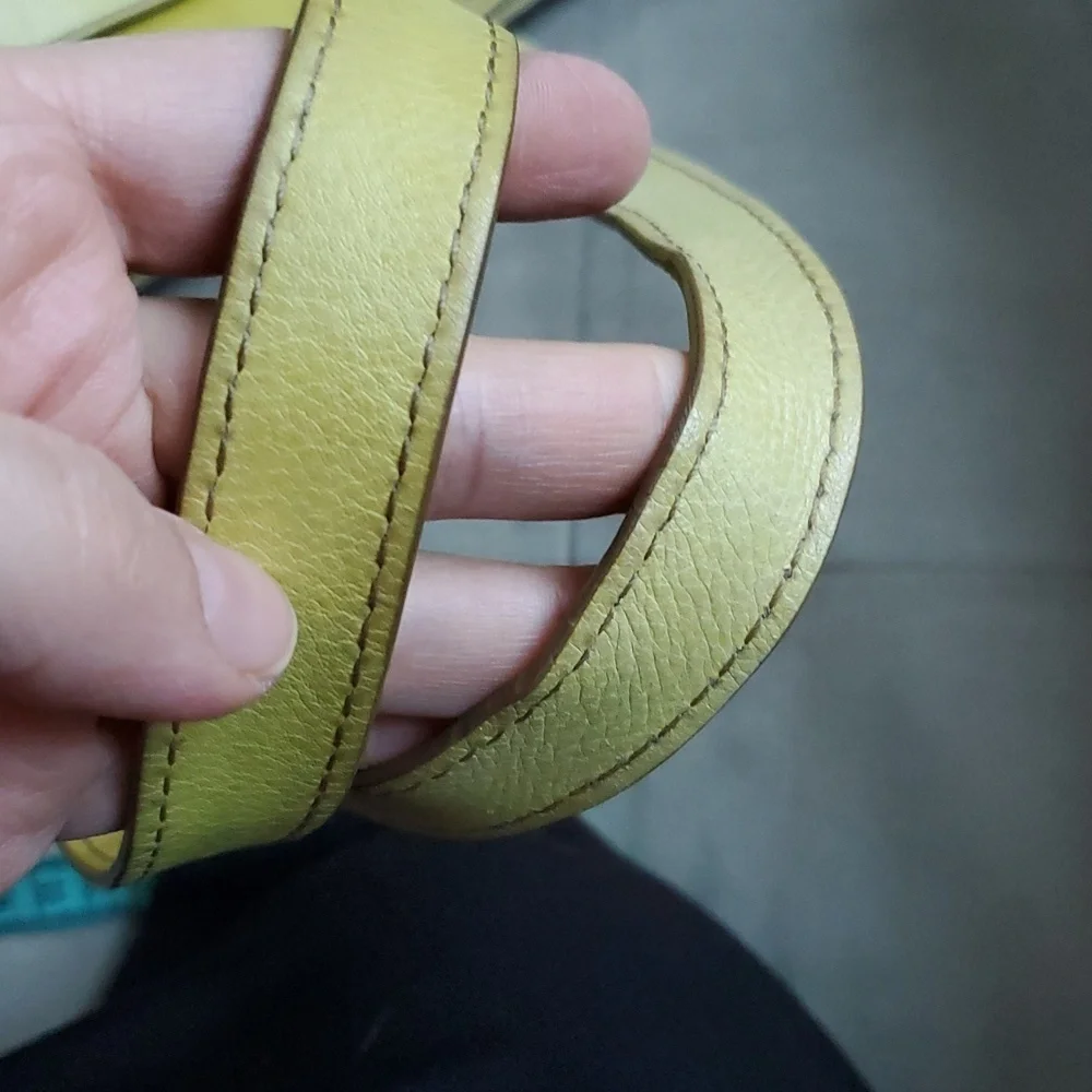Fossil Y2K yellow vintage tote bag